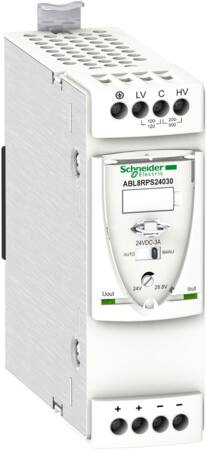 [7563100385] Modicon switchmode strømforsyning universal med 24 VDC 72 W-3 A udgang og 100-500 VAC 1 eller 2-fase