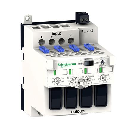 [7563100615] Phaseo 4 stk. kanalssikringsmodul til ABL8 strømforsyning 24-28.8 V DC 10 A