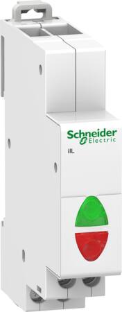 [3317000525] Signallampe iIL Rød+Grøn LED 110-230VAC estimeret til 100.000t Bredde 18mm