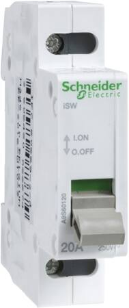 [3318700604] Acti9 iSW omskifter/lastadskiller 1P 20A 230V. Bredde 18 mm.
