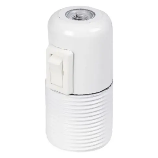 [5449500810] Kroneafbryderfatning E27 hvid