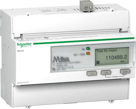 [3398516452] Acti9 3 faset Kilowatt-time måler til montering på DIN skinne IEM3335