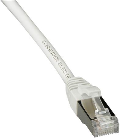 [1083005348] Patchkabel Cat.6A S/FTP 28AWG 5,0m Hvid LSZH kappe med helstøbte tyller i begge ender