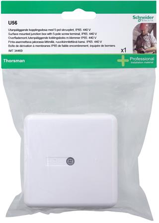 [9139152707] Forgreningsdåse U56  5-pole skrue termin 1 stk