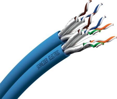 [1083000165] Actassi skærmet datakabel Cat 6A U/FTP 2x4P CL-MNC 550MHz 500M Dca blå separationsklasse C