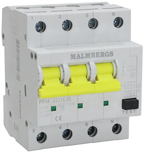 [2160561] Kombirelæ 25A 30mA 10kA 4-pol
