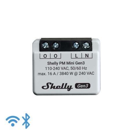 [5401026336] Shelly PM Mini (GEN 3) - WiFI effektmåler u/relæ