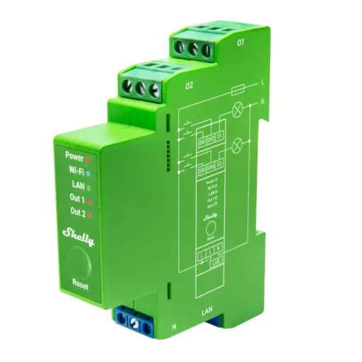 [5401026412] Shelly Pro Dimmer 2PM - WiFi tavlelysdæmper 2x200W