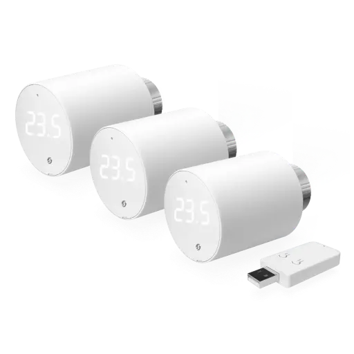 [5401038070] Shelly BLU TRV 3-pack + 1 x BLU Gateway Gen3 - Smart radiatortermostat