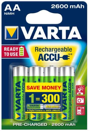 [9494650504] GENOPLADELIGT BATTERI AA 2600MAH 4-PAK