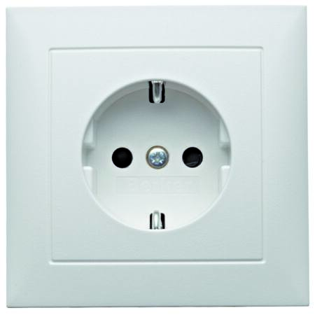 [7917009537] STIKKONTAKT KOMPLET 1 MODUL S. HVID