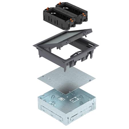 [5401027169] GULVBOKS UD GES 4 KOMPLET RAL 7011 JERNGRÅ