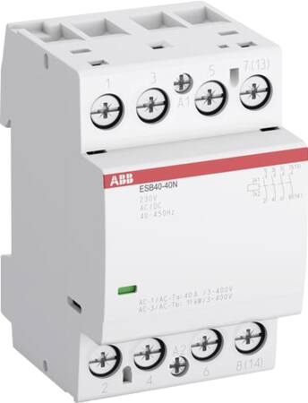 [2122825446] Installationskontaktor 4-polet 4NO AC-1 40A ved 55 grader 400V AC styrespænding 230V AC/DC