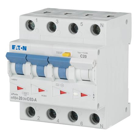 [5422563832] Kombiafbryder 20A 3P+N C 300mA 4M 4,5KA (PFI type A))