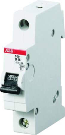 [2122720664] Automatsikring C 6A 1-polet C-karakteristik brydeevne 6kA 230V AC 17,5mm bred S201-C6
