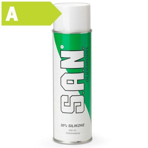 [061721006] SAN silikonebaseret glidemiddel på spray 30 %, 500 ml