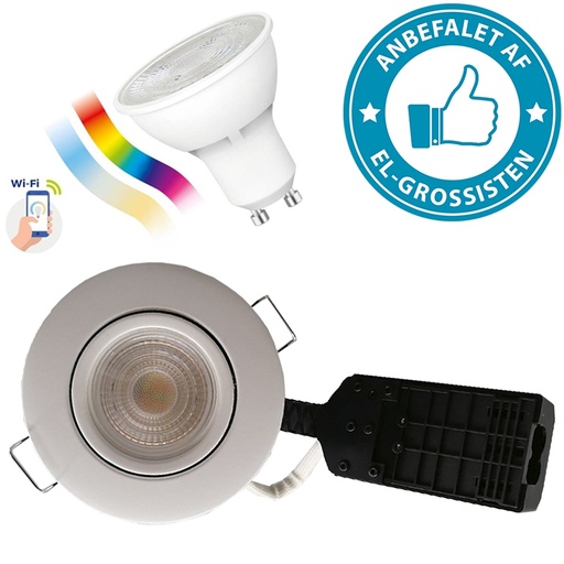 [865914415] RGBW 5W Pro indbygningsspot m dæmpning, farveskift og WI-FI