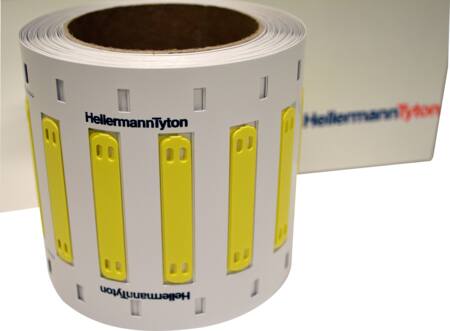 [2239304708] Label TipTag PU 10 x 60 gul stigeform til TT431 printer