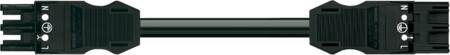 [5428424014] Mellemkabel 3M HF Eca hun/han 3-polet sort