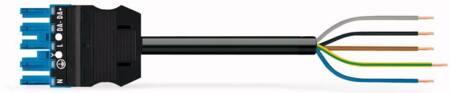 [5428424807] Tilslutningskabel 2M PVC Eca Hunstik/fri ende blå