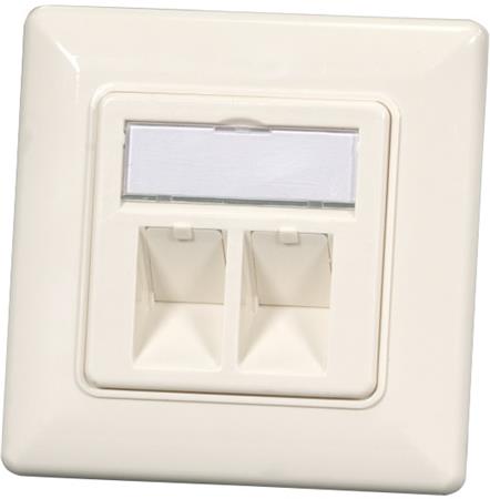 [0810001094] DATAUDTAG EURO 2XRJ45 KEYSTONE HVID 9010