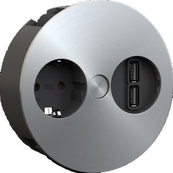 [5428540121] TWIST STIKKONTAKT MED DOBBELT USB