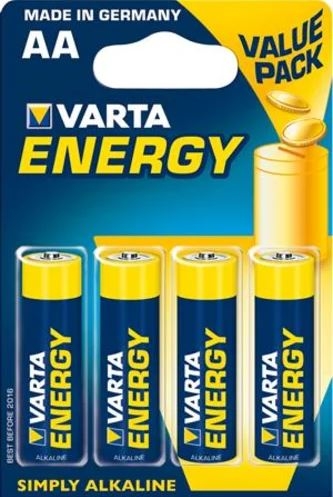 [9494006019] VARTA Energy AA alkaline batteri kort med 4 stk
