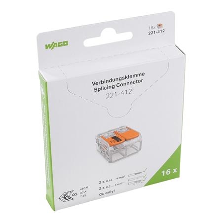 [5401008942] 221 Blisterpakke 2-leder med vippepaler 4mm2 16 stk.