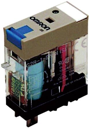 [5422595143] Relæ plug-in 5-pin SPDT 10A mech & LED-indikatorer låsbar testknap label facilitet G2R-1-SNI 24DC(S)