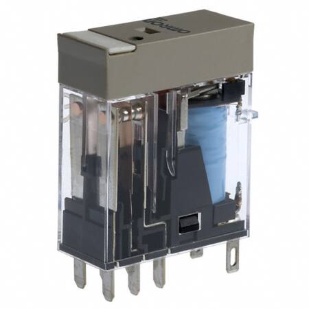[5422595428] Relæ 2 pol  plug-in 8 ben DPDT 5A mech & LED-indikatorer label facilitet 24VDC G2R-2-SN 24DC(S)