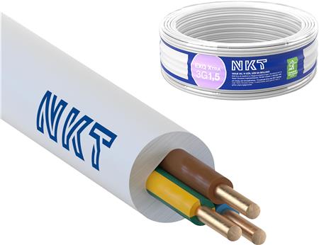 [3033149252] Installationskabel EXQ XTRA Dca 3G1,5 Hvid R100