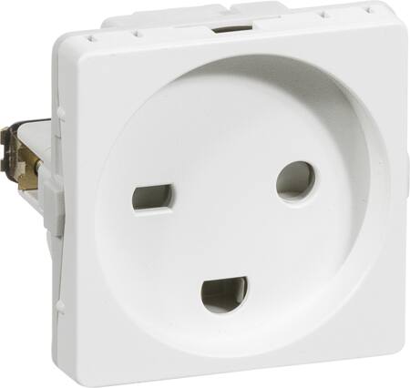 [1017041721] LK FUGA stikkontakt hospital 2-polet + DK jord 1 modul hvid