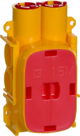 [1017043787] FUGA dåse for indstøbning gul 1,5 modul 49 mm dybde