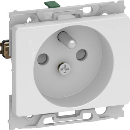[1017049244] LK OPUS66 stikkontakt 2-polet med pindjord 1 modul hvid