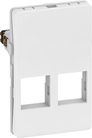[1088009653] LK FUGA Dataudtag for 2x Systimax RJ45 1,5 modul hvid