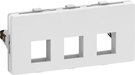 [1088000788] LK FUGA Dataudtag for 3x Keystone RJ45 (large) 2 modul hvid