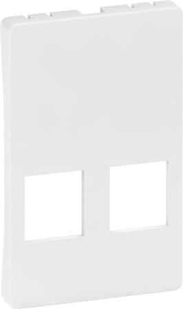[1088000856] LK FUGA afdækning for Dataudtag for 2x Keystone RJ45 (Small/Large) 1,5 modul hvid