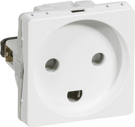 [1017060249] FUGA stikkontakt 2-polet med jord 1 modul hvid 100 stk. bulkforpakning