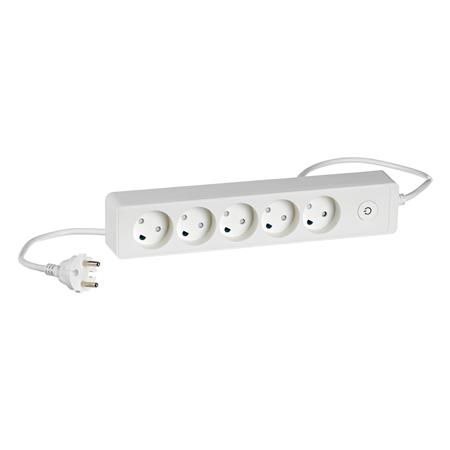 [1028008041] STIKDÅSE 5R U. JORD 1,5 M HVID
