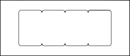 [7936473458] Lågudsnit til BR70130 for Fuga 4 moduler perlehvid