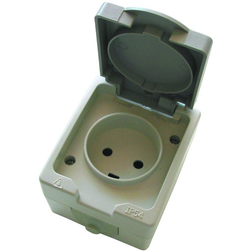 [7817201451] Stikkontakt enkelt IP54 grå