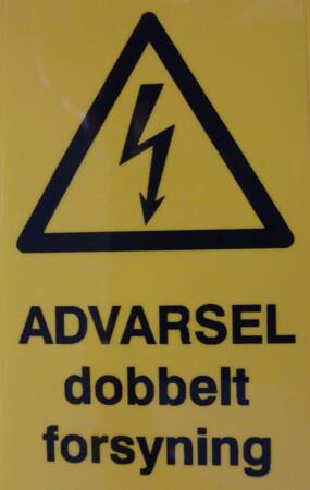 [9897900000] SKILT ADVARSEL DOBB. FORSYNING