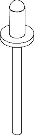 [1914720019] Popnitte undersænket 2055-0400
