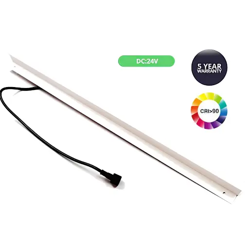 [4550-9550] LED lysskinne 19W 60 cm 4000K til Troldtekt og akustikloft, 24V
