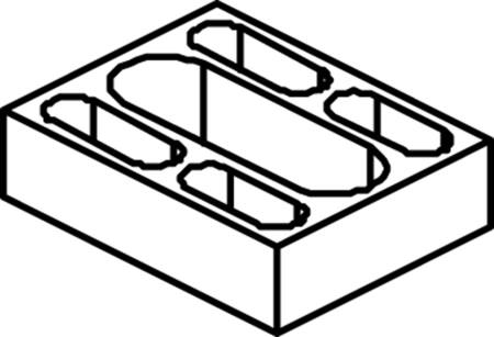 [1914527652] Afstandsklods NR3,CU lt 10X30 for skinneholder