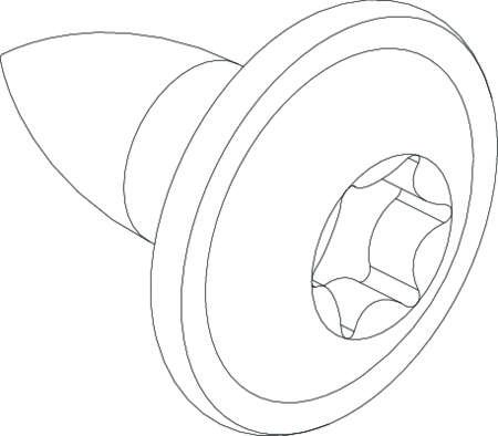 [1914070442] SKRUE GEVINDFORMEDE, TORX