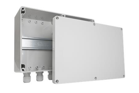 [5485452197] KASSE IP65 M. DIN SKINNE: 240X160X90 MM