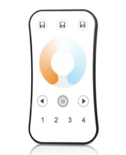 [4508] LEDlife rWave touch CCT fjernbetjening - 4 zoner, batteri, inkl. holder