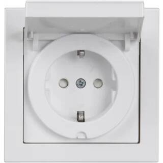 [5401006157] ABB STIKKONTAKT KOMPLET IP44 HVID M/LÅG