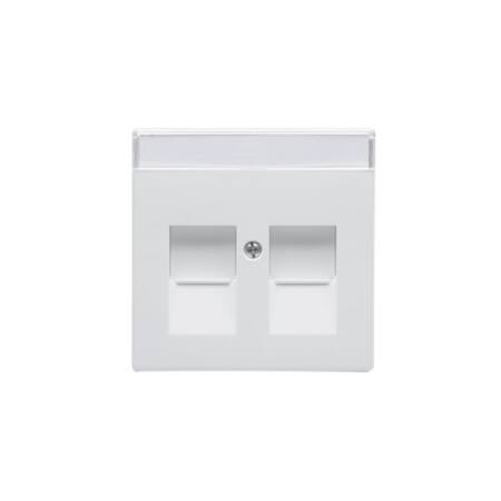 [5401006191] DATAUDTAG AFDÆKNING FOR 2 X RJ45 1M HVID
